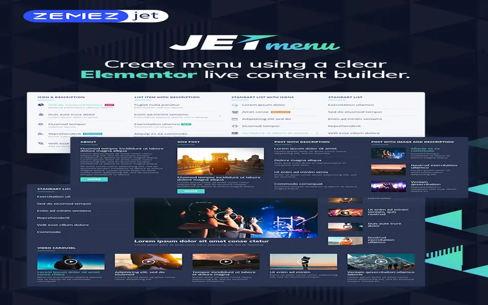 JetMenu – Elementor Sayfa Oluşturucu Mega Menü